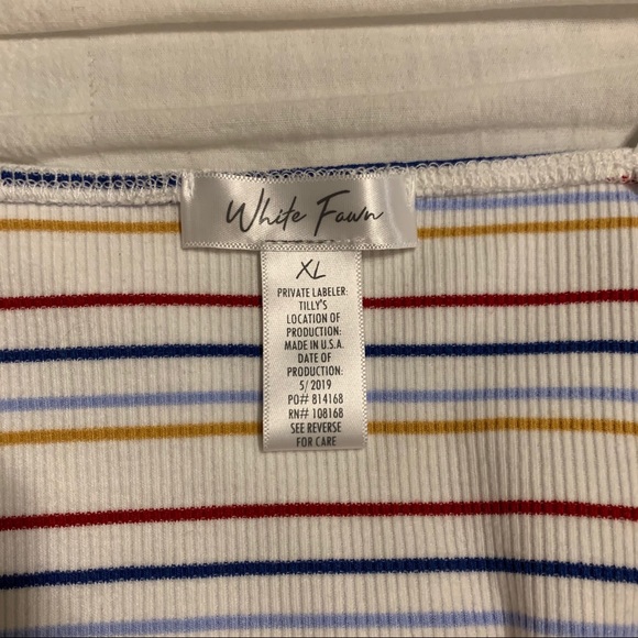 rainbow striped tank top! - Picture 2 of 2